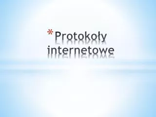 protoko y internetowe