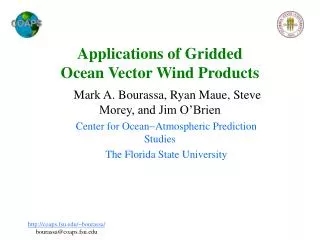 Applications of Gridded Ocean Vector Wind Products