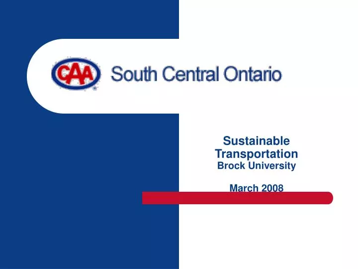 sustainable transportation brock university march 2008