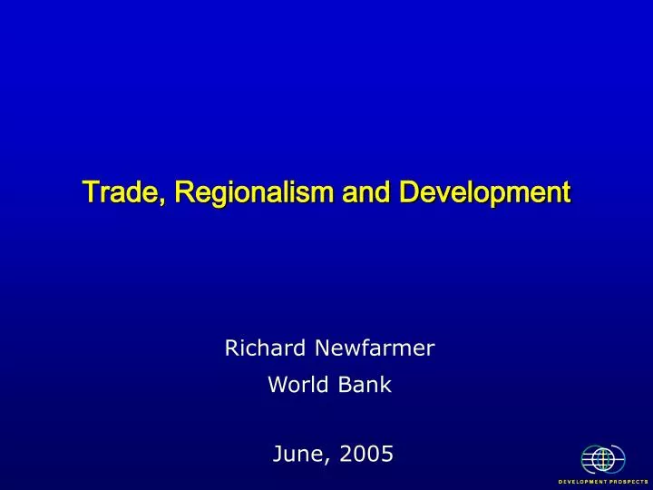 trade regionalism and development