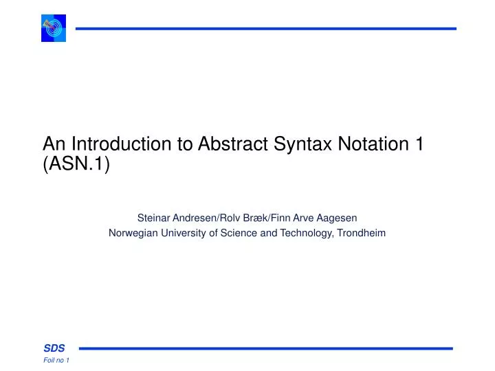 an introduction to abstract syntax notation 1 asn 1