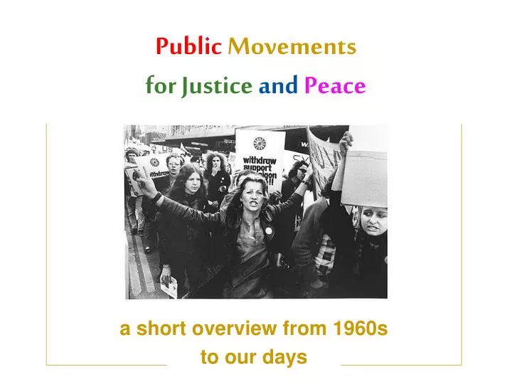 public movements for j ustice and peace