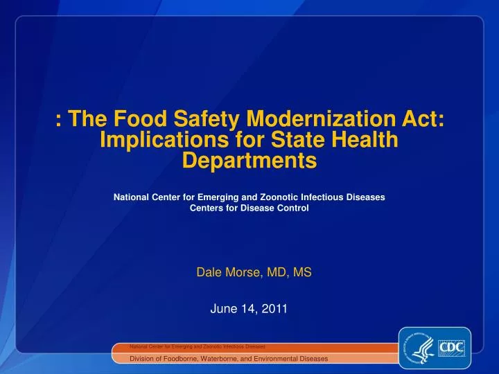 the food safety modernization act implications for state health departments