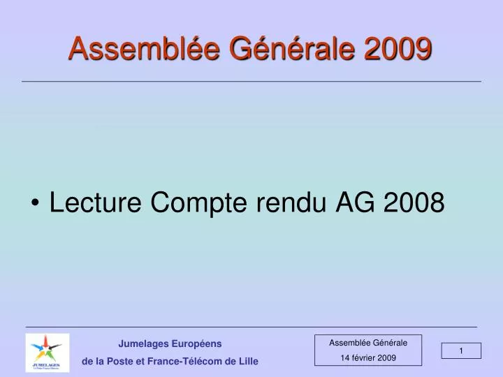 assembl e g n rale 2009