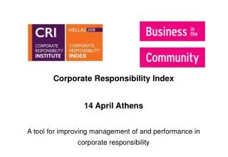 Corporate Responsibility Index 14 April Athens