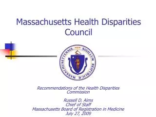 Massachusetts Health Disparities Council