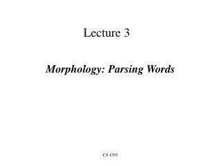 Lecture 3