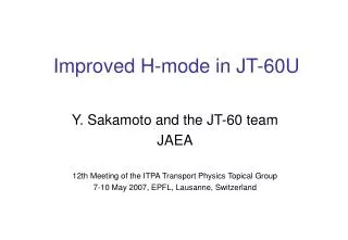 Improved H-mode in JT-60U