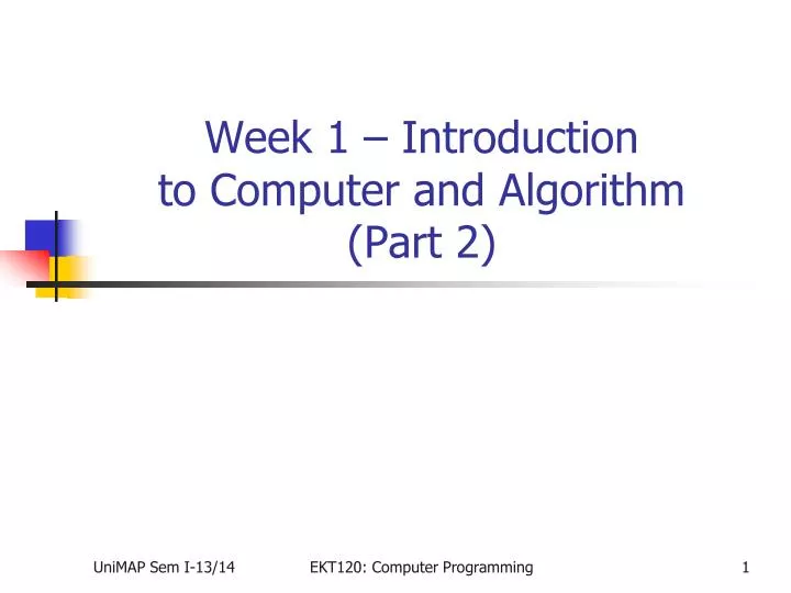 week 1 introduction to computer and algorithm part 2