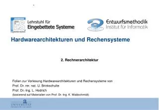 hardwarearchitekturen und rechensysteme