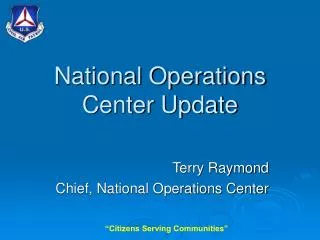 National Operations Center Update