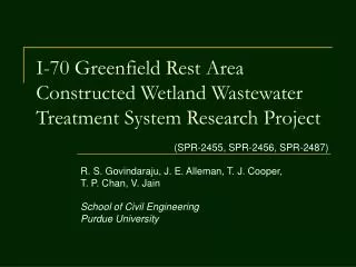 I-70 Greenfield Rest Area Constructed Wetland Wastewater Treatment System Research Project