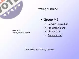 E-Voting Machine