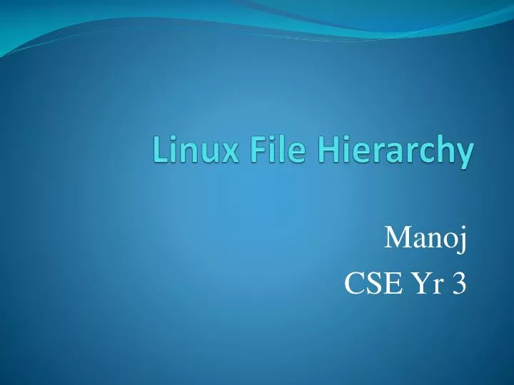 linux file hierarchy
