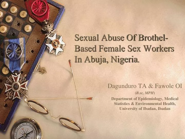 sexual abuse of brothel based female sex workers in abuja nigeria