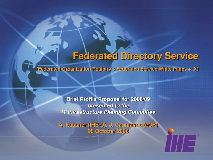 federated directory service federated organization registry federated service white pages x