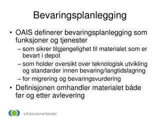 bevaringsplanlegging