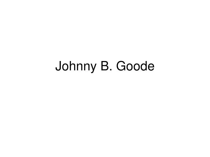 johnny b goode