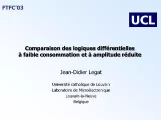 comparaison des logiques diff rentielles faible consommation et amplitude r duite