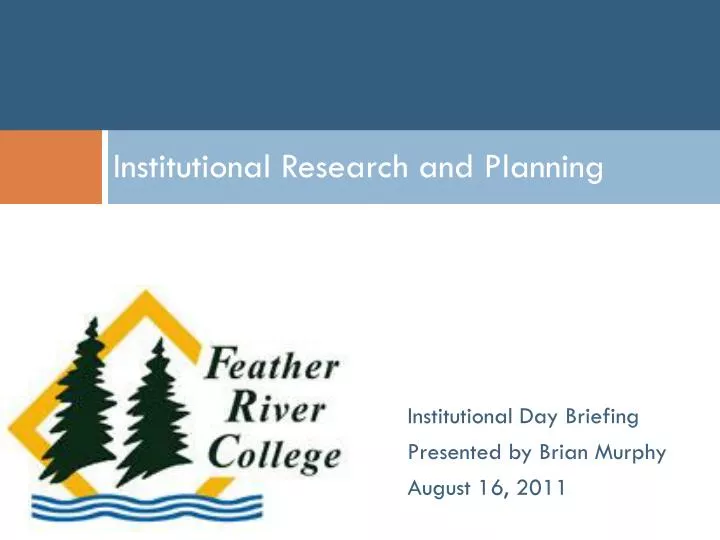 institutional research and planning