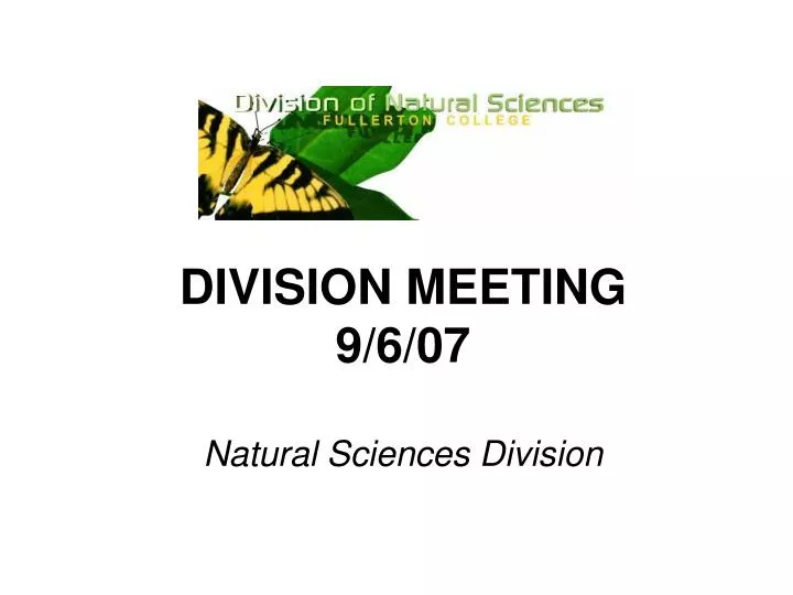 division meeting 9 6 07