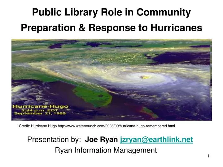public library role in community preparation response to hurricanes