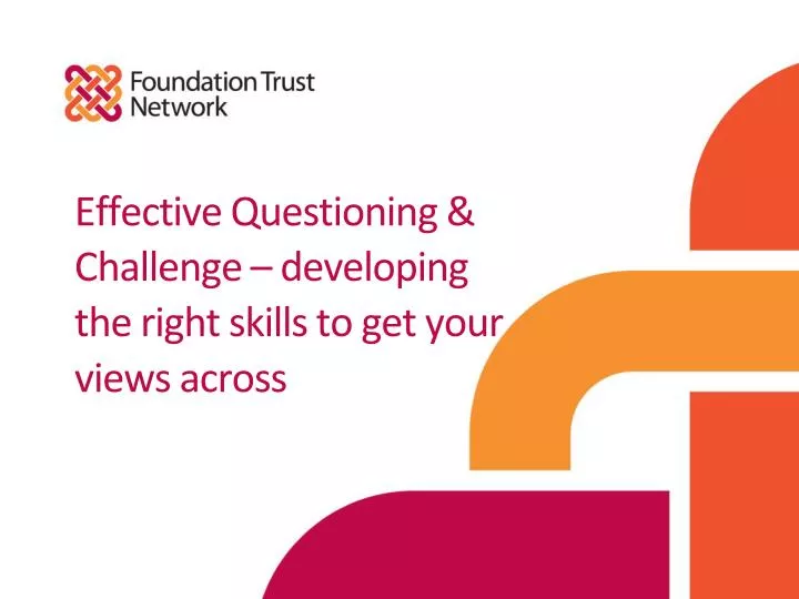effective questioning challenge developing the right skills to get your views across