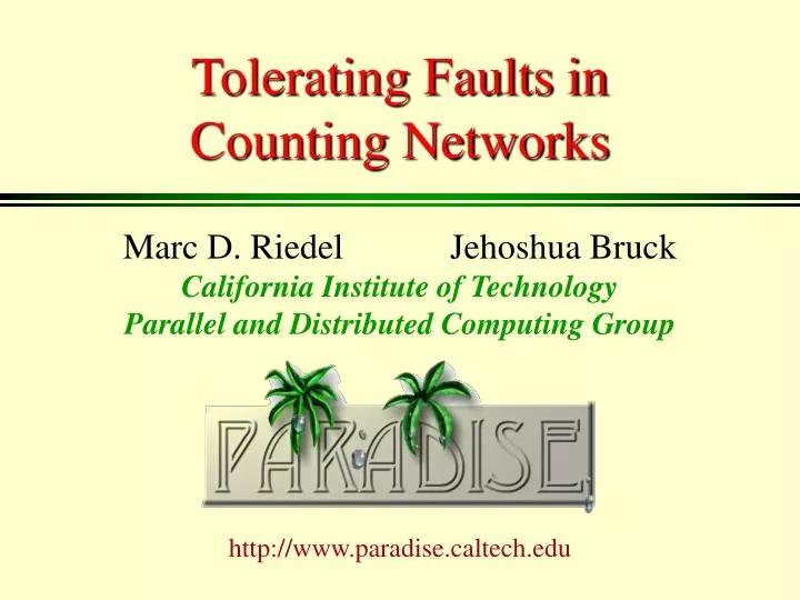 tolerating faults in counting networks