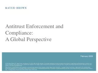 Antitrust Enforcement and Compliance: A Global Perspective