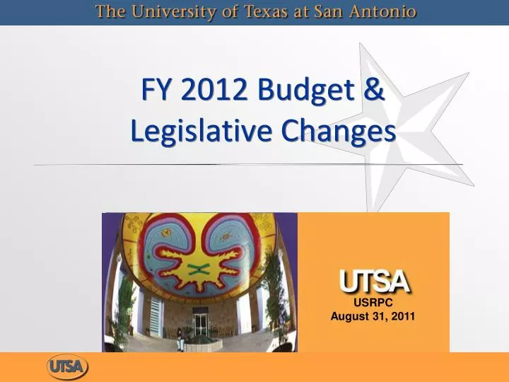 fy 2012 budget legislative changes