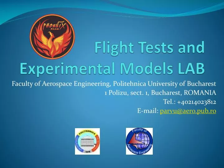 flight tests and experimental models lab