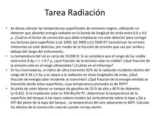 tarea radiaci n
