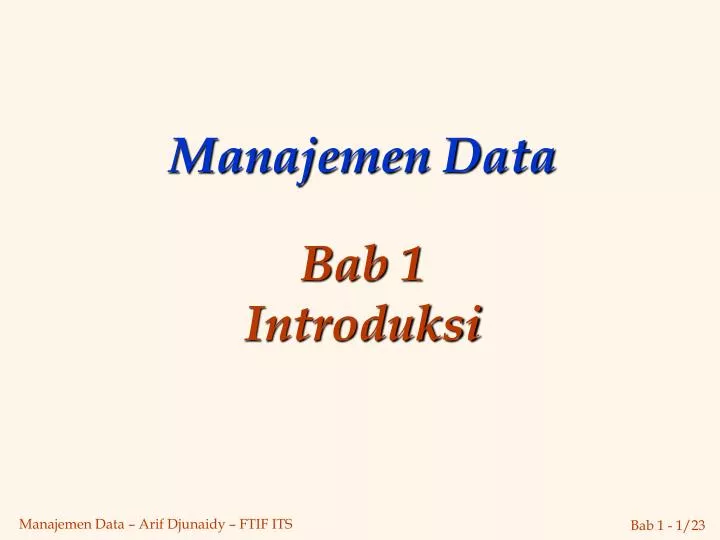 manajemen data bab 1 introduksi