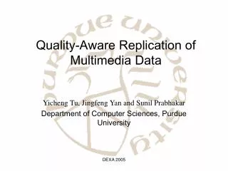 Quality-Aware Replication of Multimedia Data