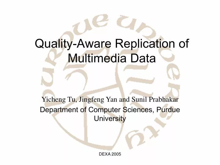 quality aware replication of multimedia data