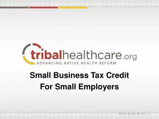Small Business Tax Credit For Small Employers
