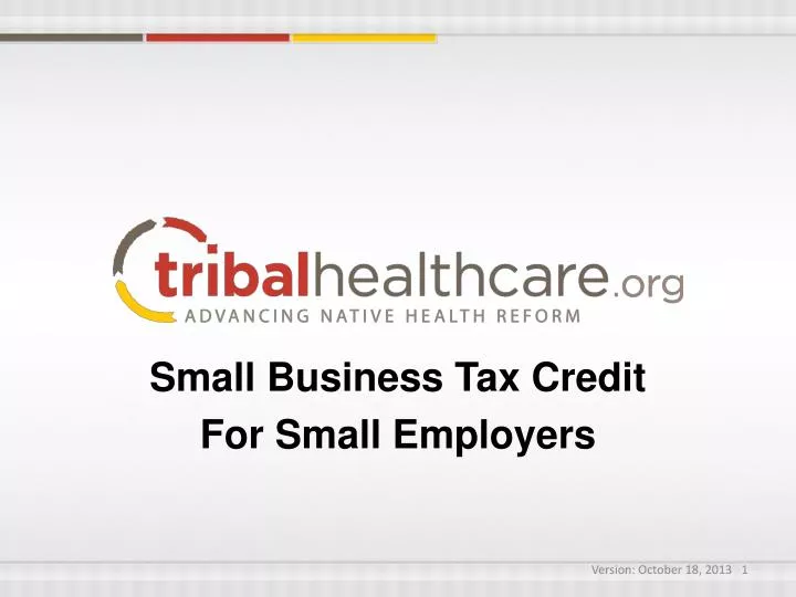 small business tax credit for small employers