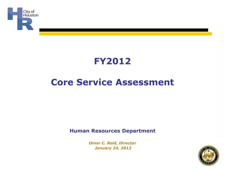 human resources department omar c reid director january 24 2012