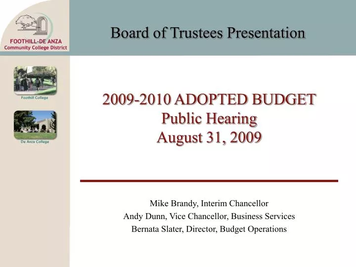 2009 2010 adopted budget public hearing august 31 2009