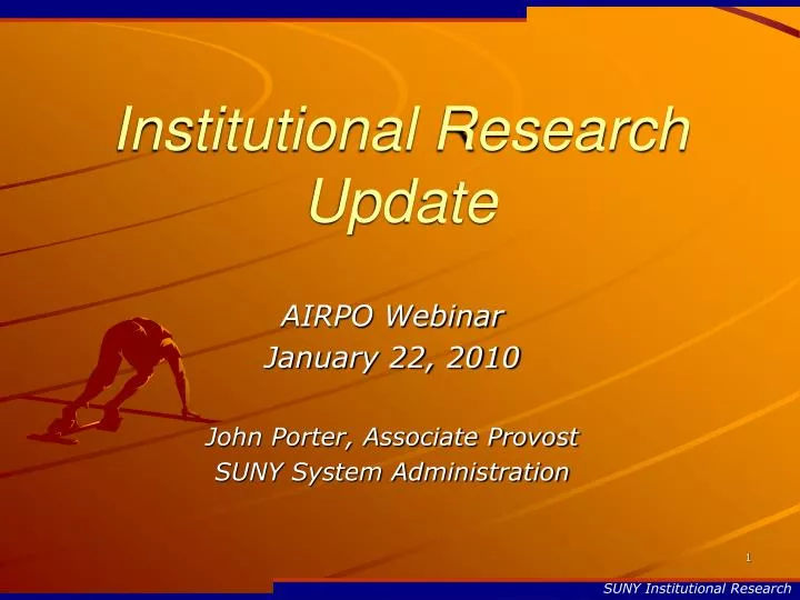 institutional research update