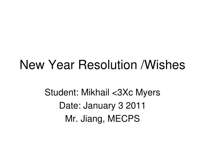 new year resolution wishes