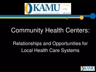 Community Health Centers: Relationships and Opportunities for Local Health Care Systems