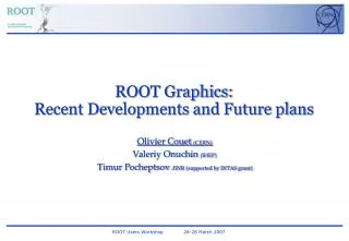ROOT Graphics: Recent Developments and Future plans