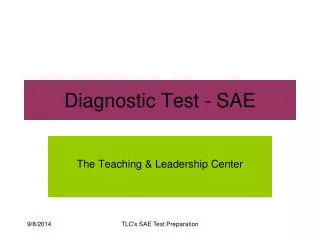 Diagnostic Test - SAE