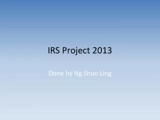 IRS Project 2013