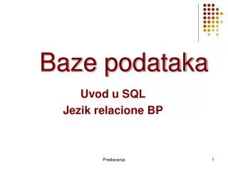 baze podataka