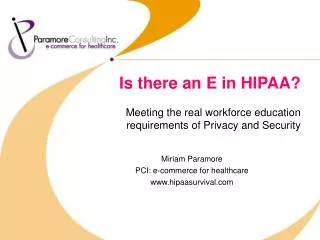 Is there an E in HIPAA?
