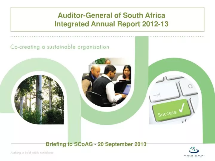 auditor general of south africa integrated annual report 2012 13