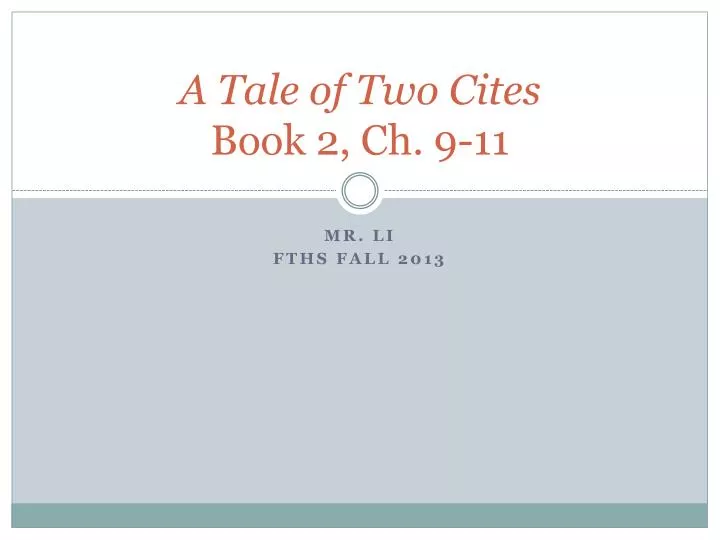 a tale of two cites book 2 ch 9 11