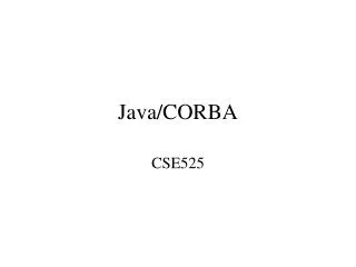 Java/CORBA